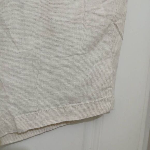 J crew mens 38 waist Bermuda shorts tan oatmeal 100% linen beach boho - Picture 8 of 8